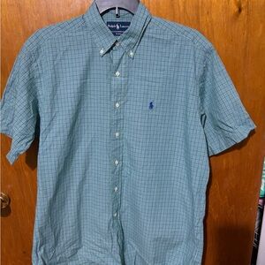 Ralph Lauren Blue Checkered Casual Shirt